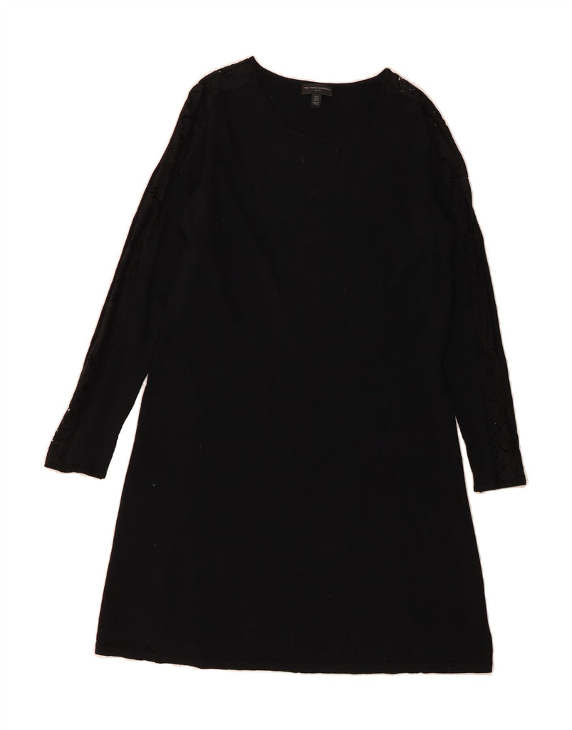 THE WHITE COMPANY Womens Long Sleeve Jumper Dress UK 12 Medium Black Vintage The White Company and Second-Hand The White Company from Messina Hembry 