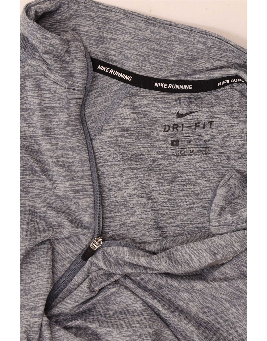 Nike Herre Dri Fit Pullover med lynlåsudskæring Træningsdragt Top Lille Grå Flecked