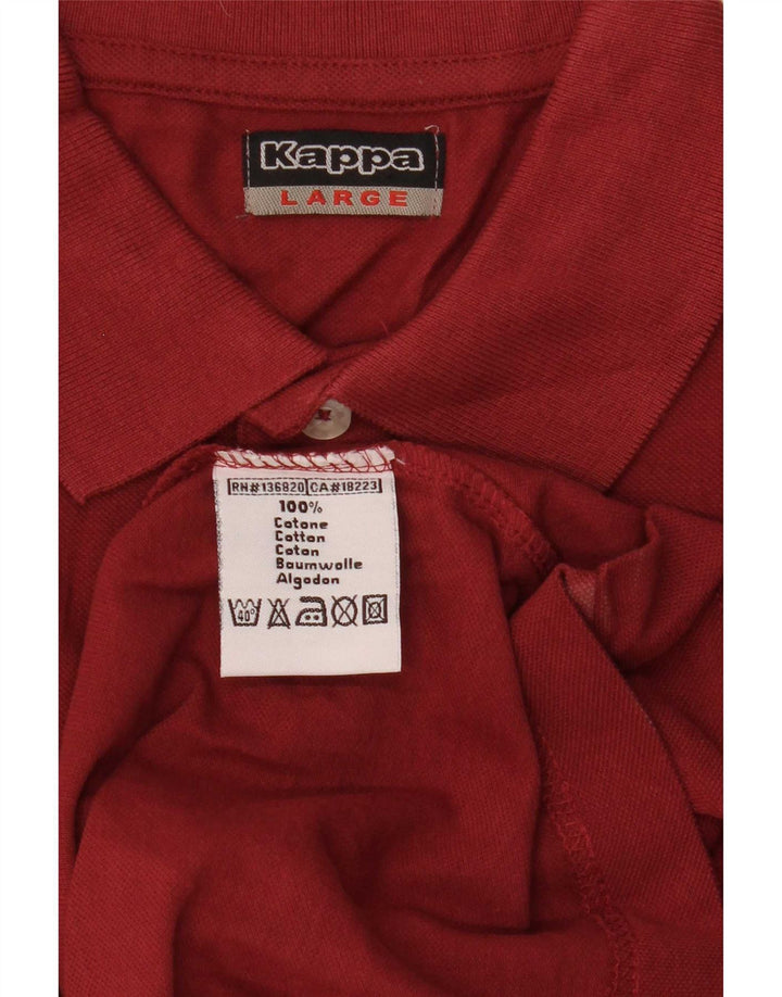 Kappa Langærmet Polo Shirt til mænd Stor rød bomuld