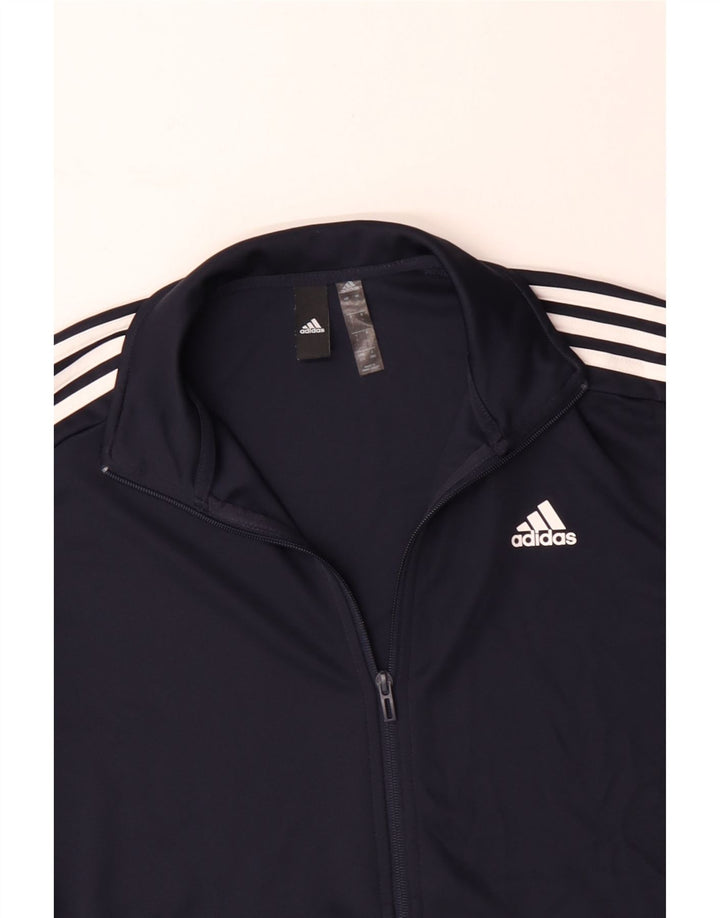 ADIDAS Træningsdragt til mænd, topjakke, stor marineblå polyester