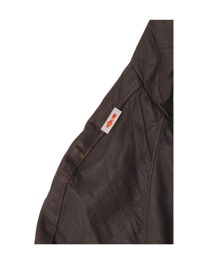 Vintage herre læderjakke IT 48 Medium Grey Læder