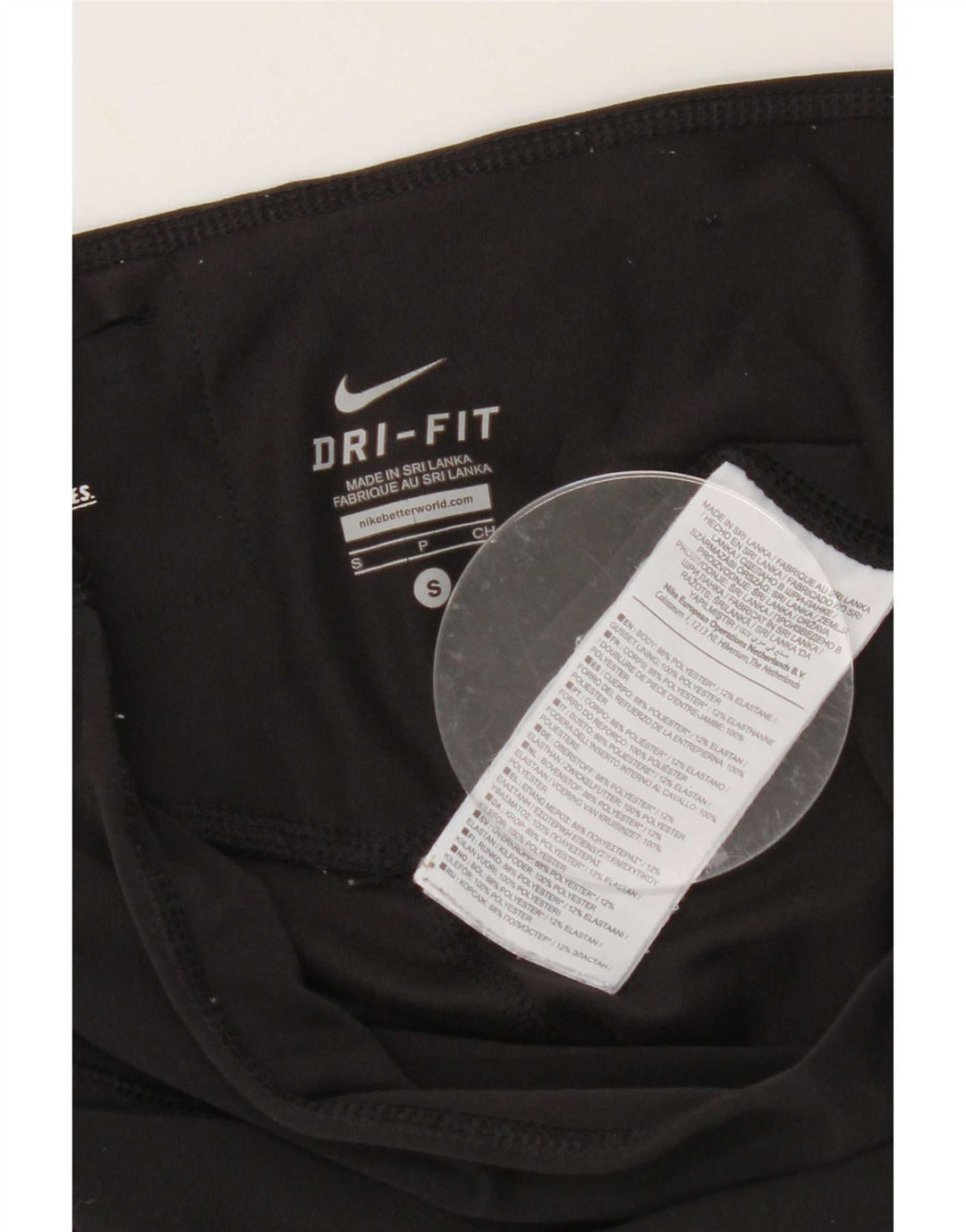 Nike Dame Dri Fit Leggings UK 10 Small Black Polyester