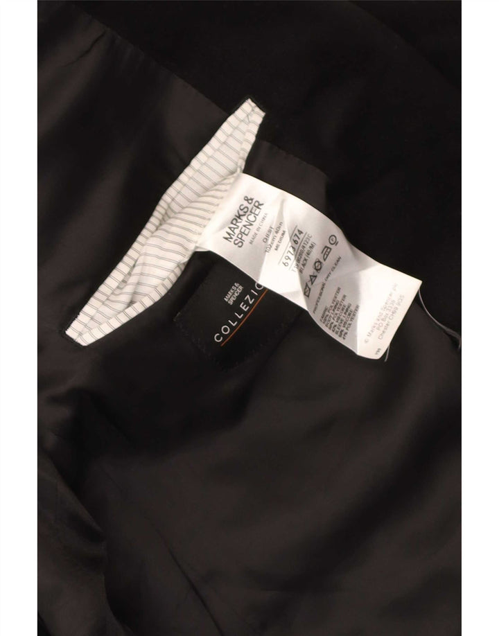 Marks & Spencer Herre 2-knaps Velour Blazer Jacket UK 40 Medium Sort