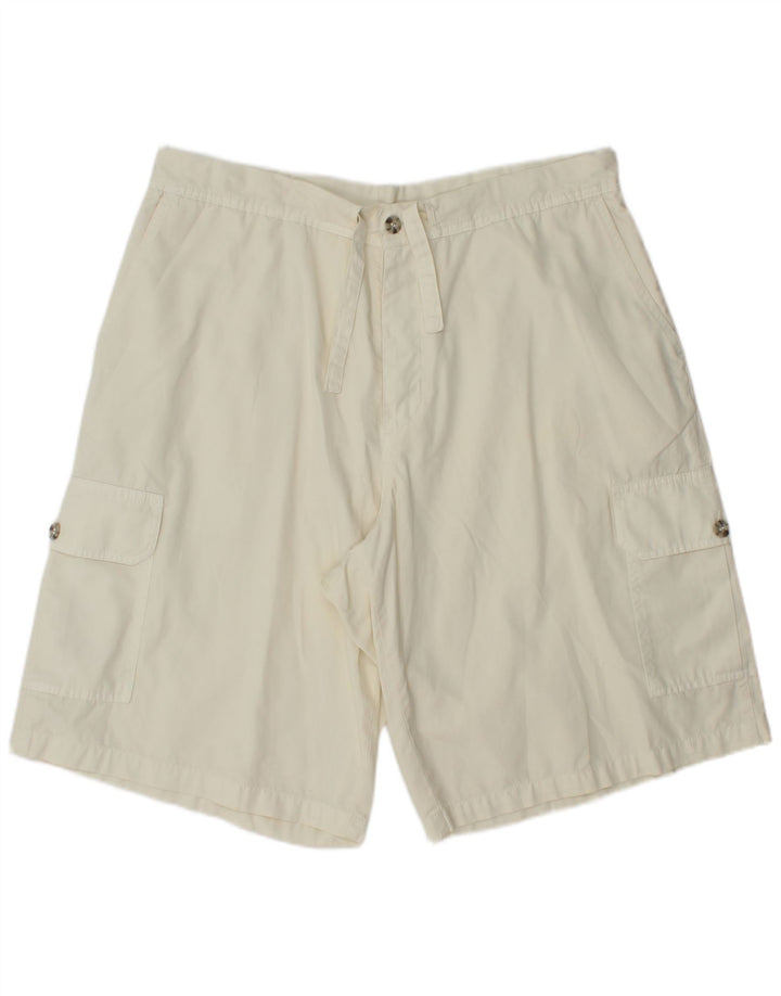 Ubegrænset Herre Cargo Shorts 2XL W36 Hvid Bomuld