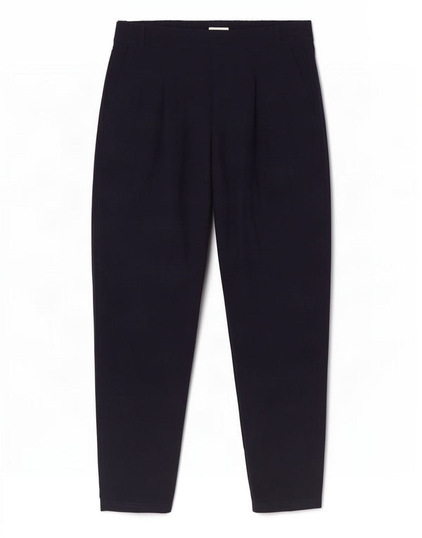 Marks & Spencer Kvinder Højtaljede Casual Bukser UK 12 Medium W30 L27 Navy