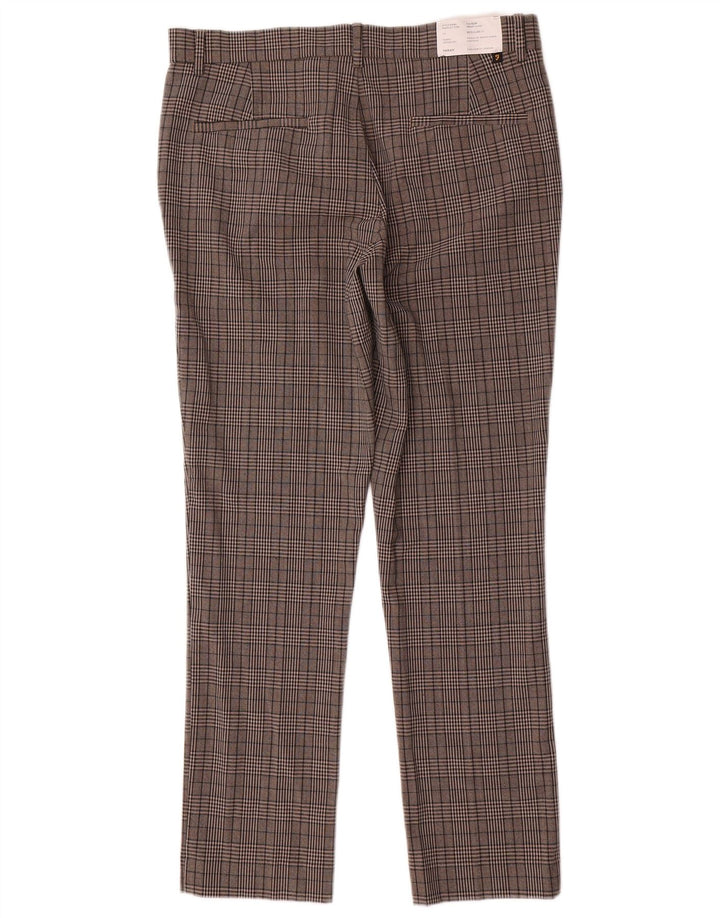 Farah Herre Slim Chino Bukser W32 L30 Grå ternet polyester
