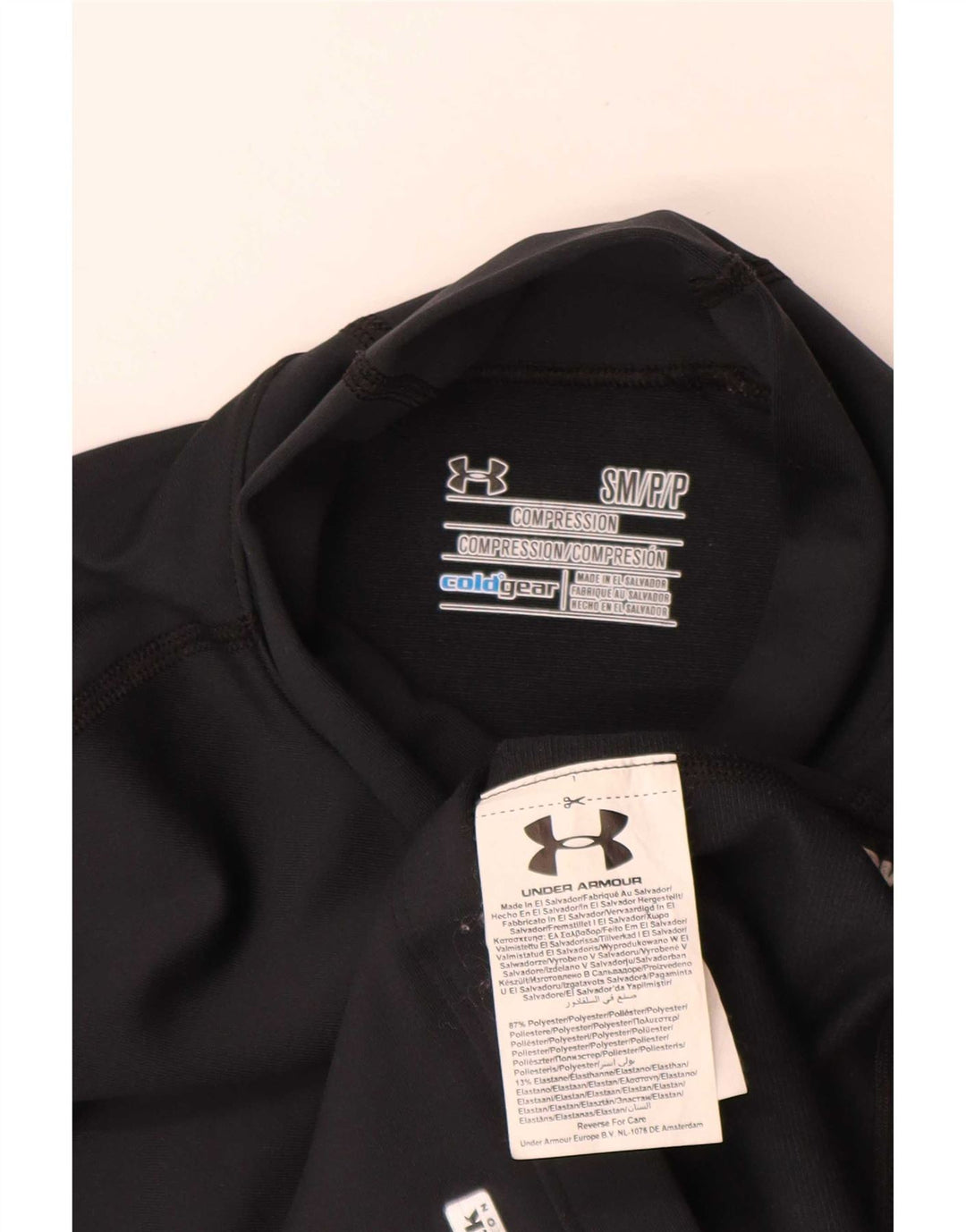 Under Armour Womens Cold Gear Top Langærmet UK 8 Small Black Polyester