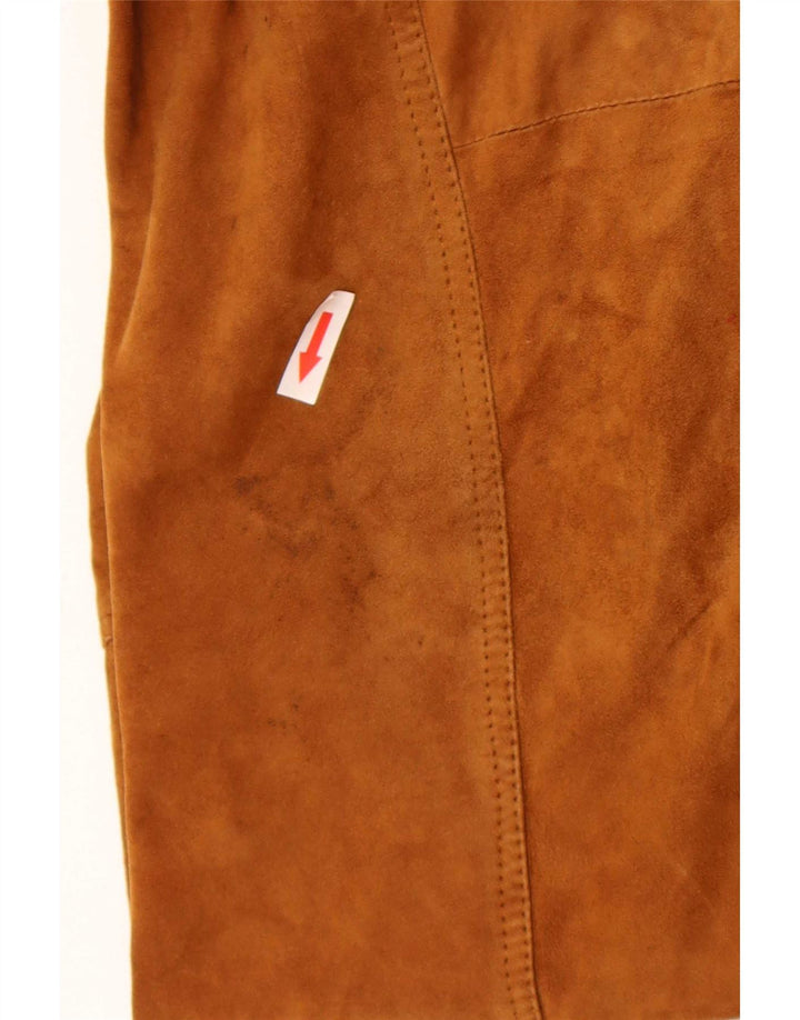 Vintage herre ruskind bomberjakke IT 54 2XL Beige