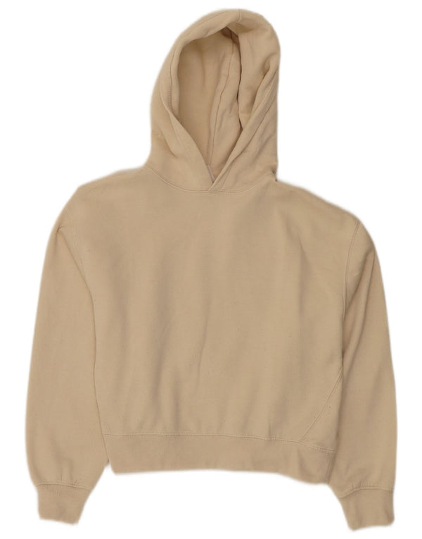 Zara Girls Crop Hoodie Jumper 13-14 år Beige Polyester