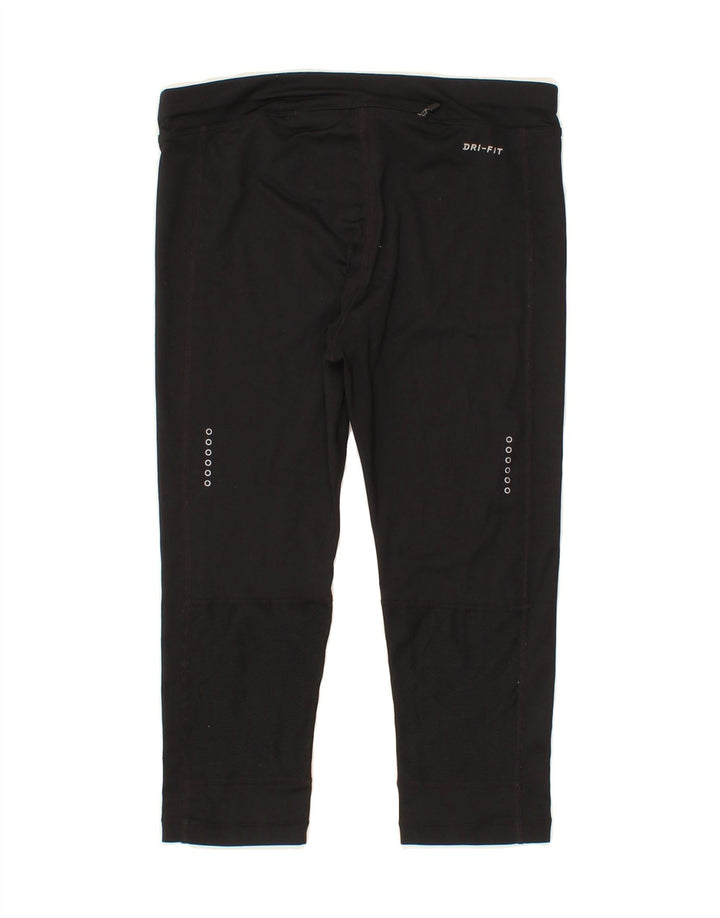 NIKE Womens Dri Fit Bermuda Sport Shorts UK 8 Small Black Vintage Nike and Second-Hand Nike from Messina Hembry 
