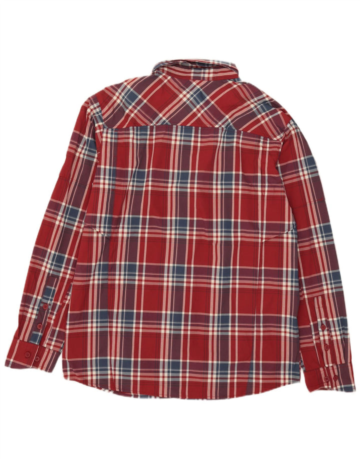 Columbia herreskjorte stor rødternet polyester