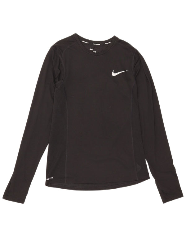 Nike Herre Dri Fit Top Langærmet Lille Sort Polyester