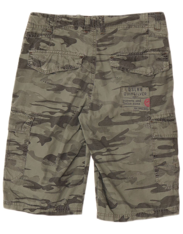 Quiksilver Boys Cargo Shorts 15-16 år W30 Grøn Camouflage