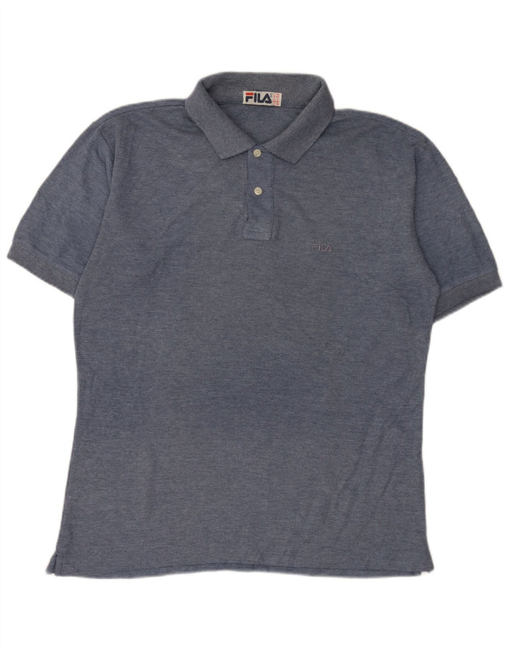 Fila Polo skjorte til mænd IT 46 Small Blue Flecked Bomuld