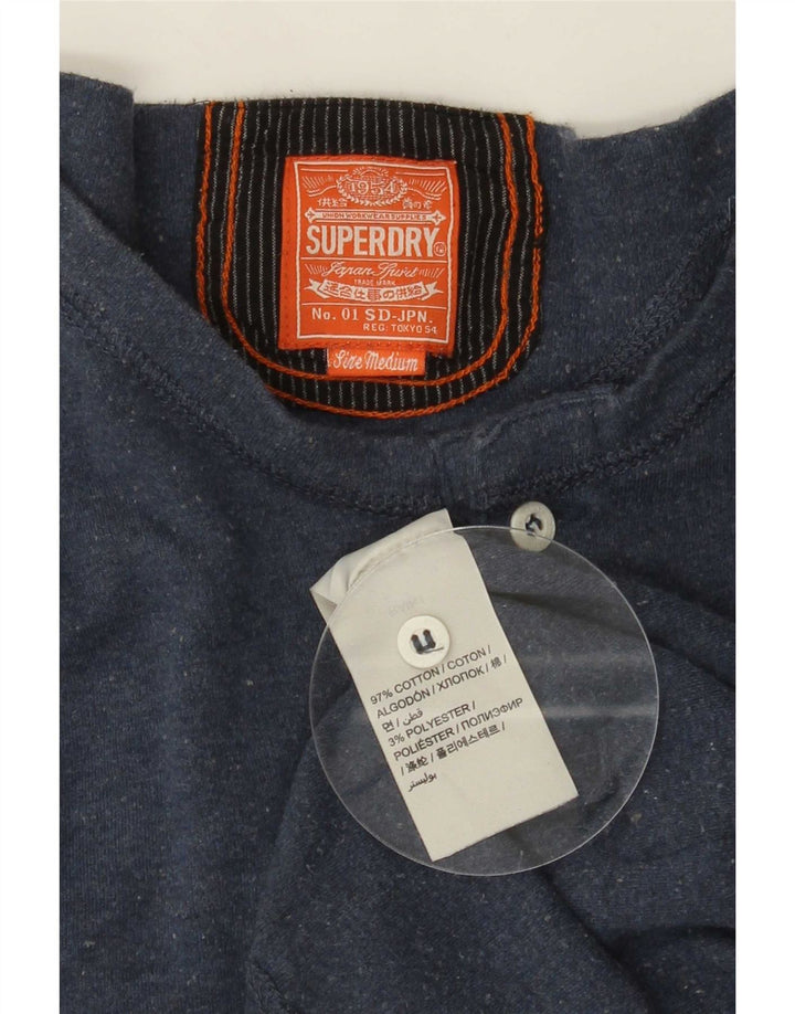 Superdry Herre Top Langærmet Medium Marineblå Bomuld