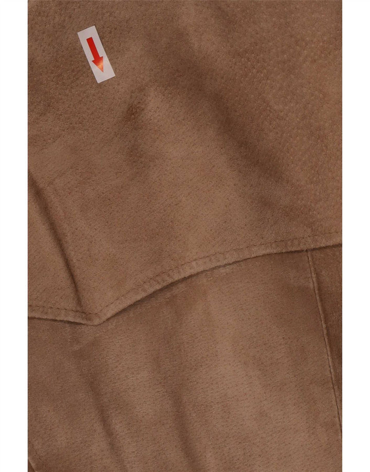Peter Werth Dame Ruskindsjakke UK 18 XL Beige Læder Klassisk
