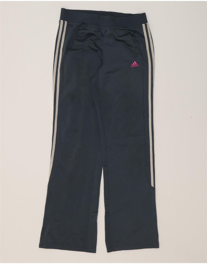 ADIDAS Girls Tracksuit Trousers 15-16 Years Grey Polyester