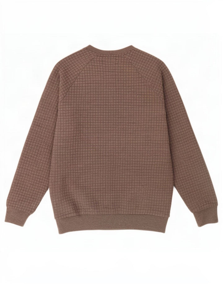 Zara Herre Sweatshirt Jumper XL Grå ternet polyester