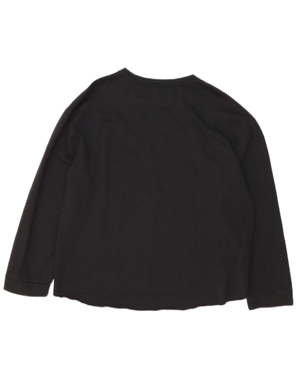 Zara Dame Trafaluc Oversized bluse Top UK 16 Stor Sort Bomuld