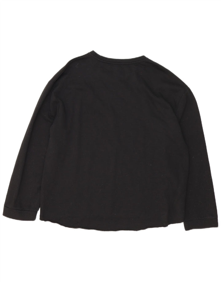 Zara Dame Trafaluc Oversized bluse Top UK 16 Stor Sort Bomuld