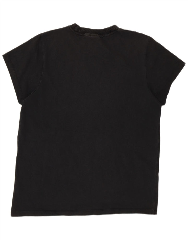 Adidas Dame Grafisk T-Shirt Top UK 12 Medium Sort