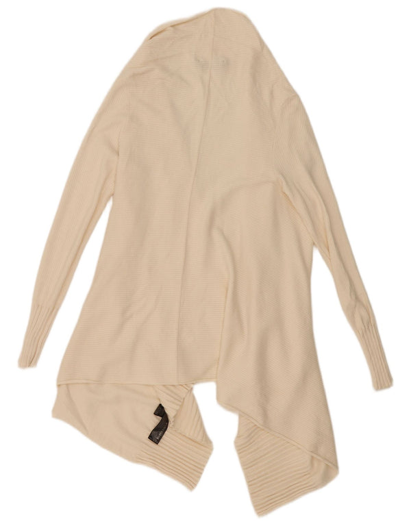 Zara Womens Oversized Longline Open Cardigan Sweater UK 10 Small Beige