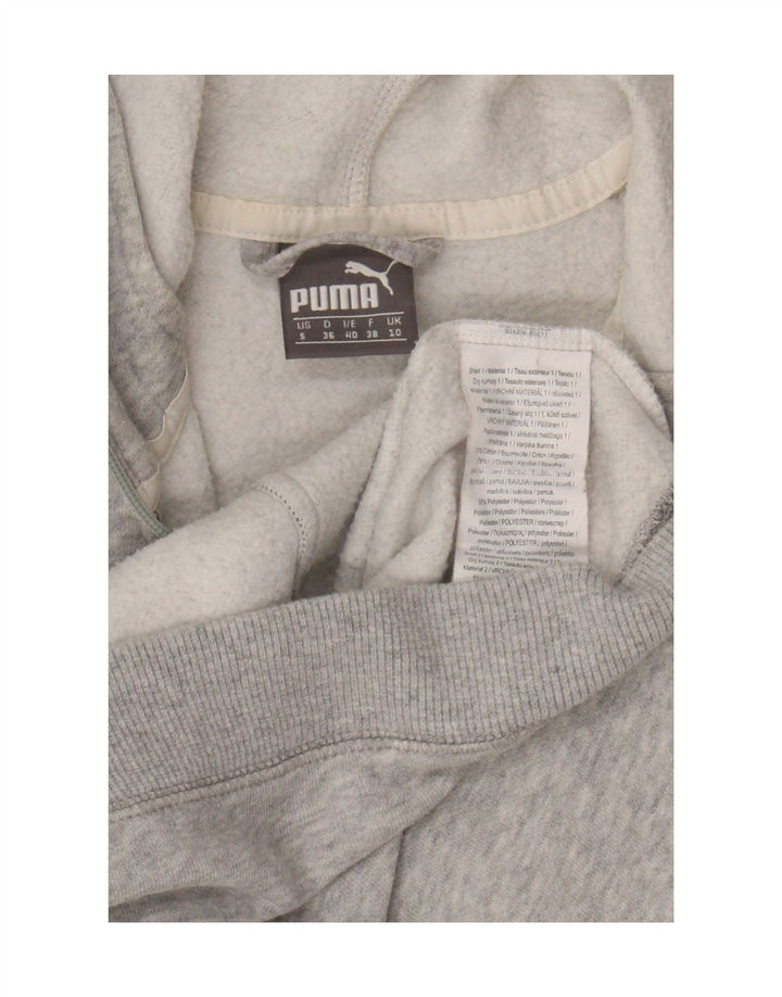 Puma Dame Hættetrøje Sweater UK 10 Lille Grå Bomuld