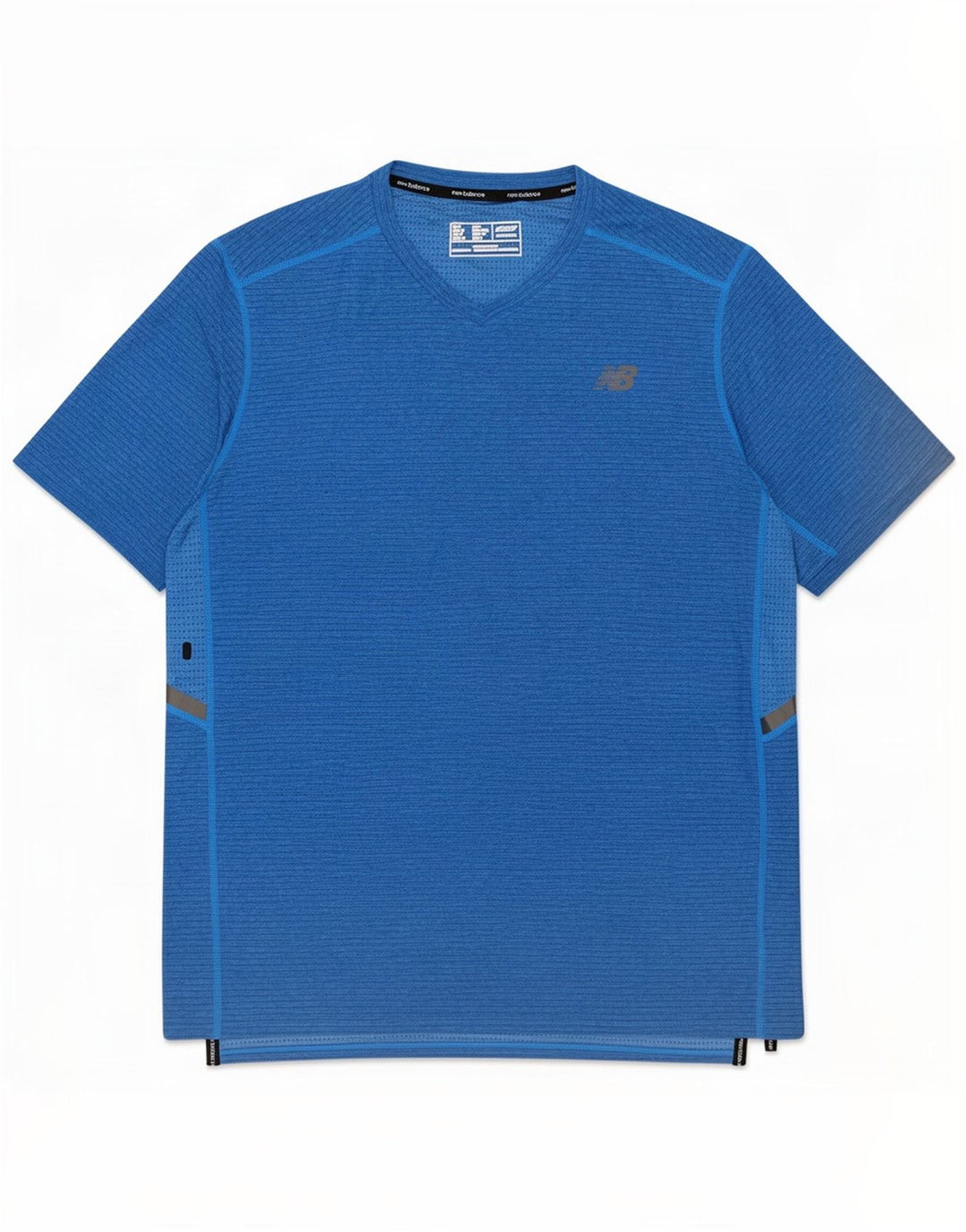 New Balance Herre T-Shirt Top Medium Blue Polyester