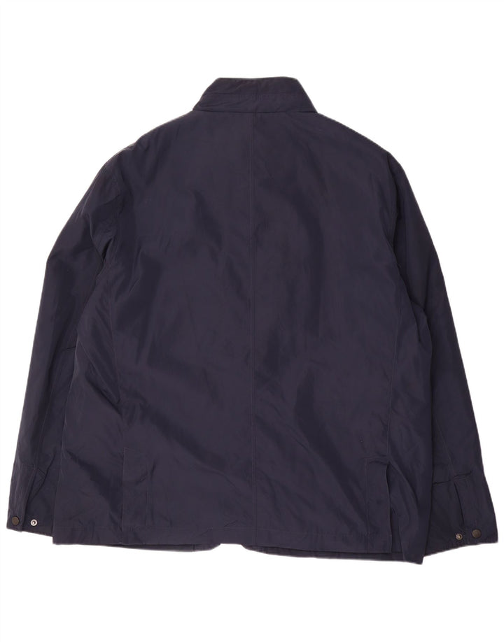 Marks & Spencer Herre Windbreaker Jacket UK 44 2XL Navy Blue Polyester