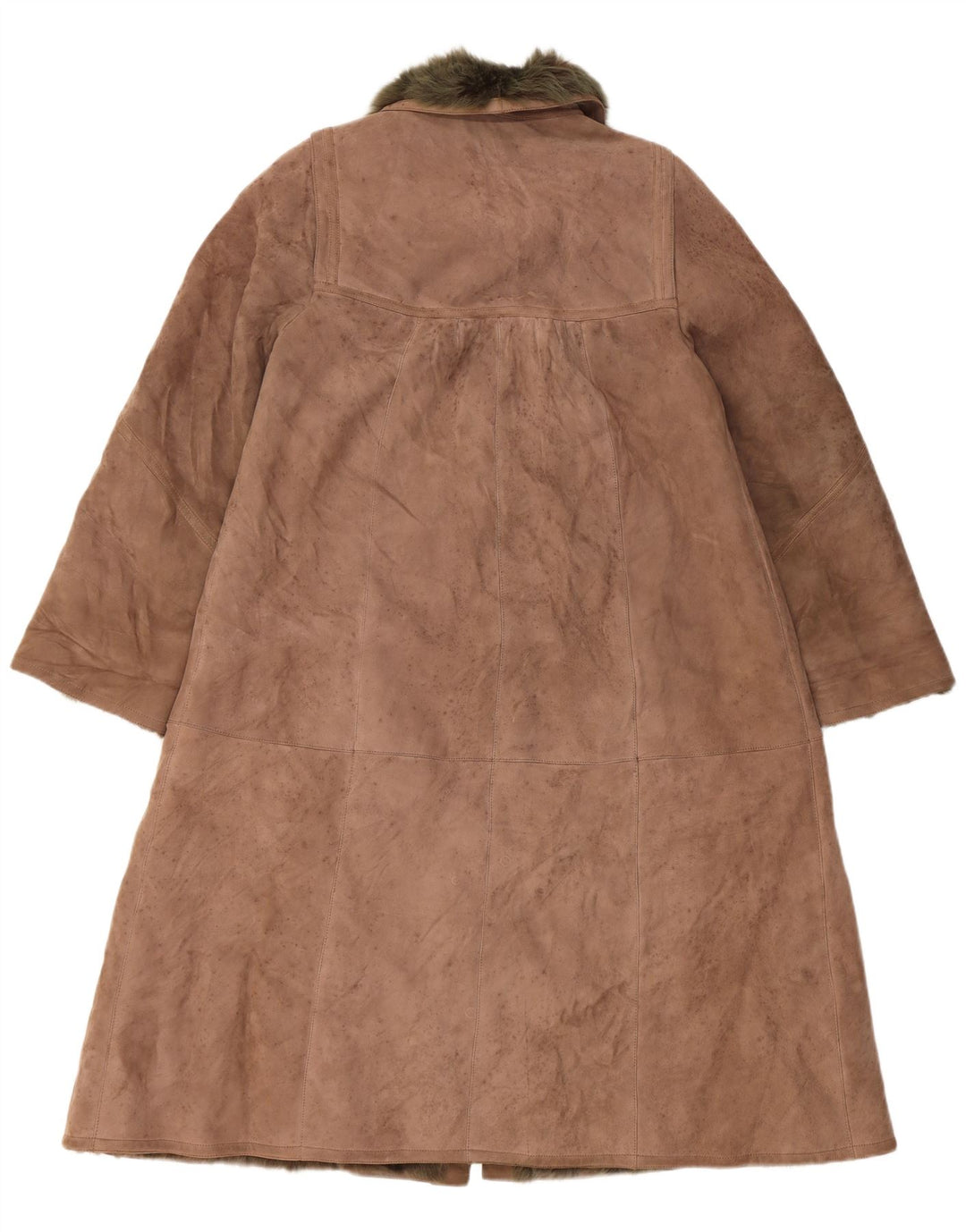 VINTAGE Dame Shearling Coat UK 14 Large Beige