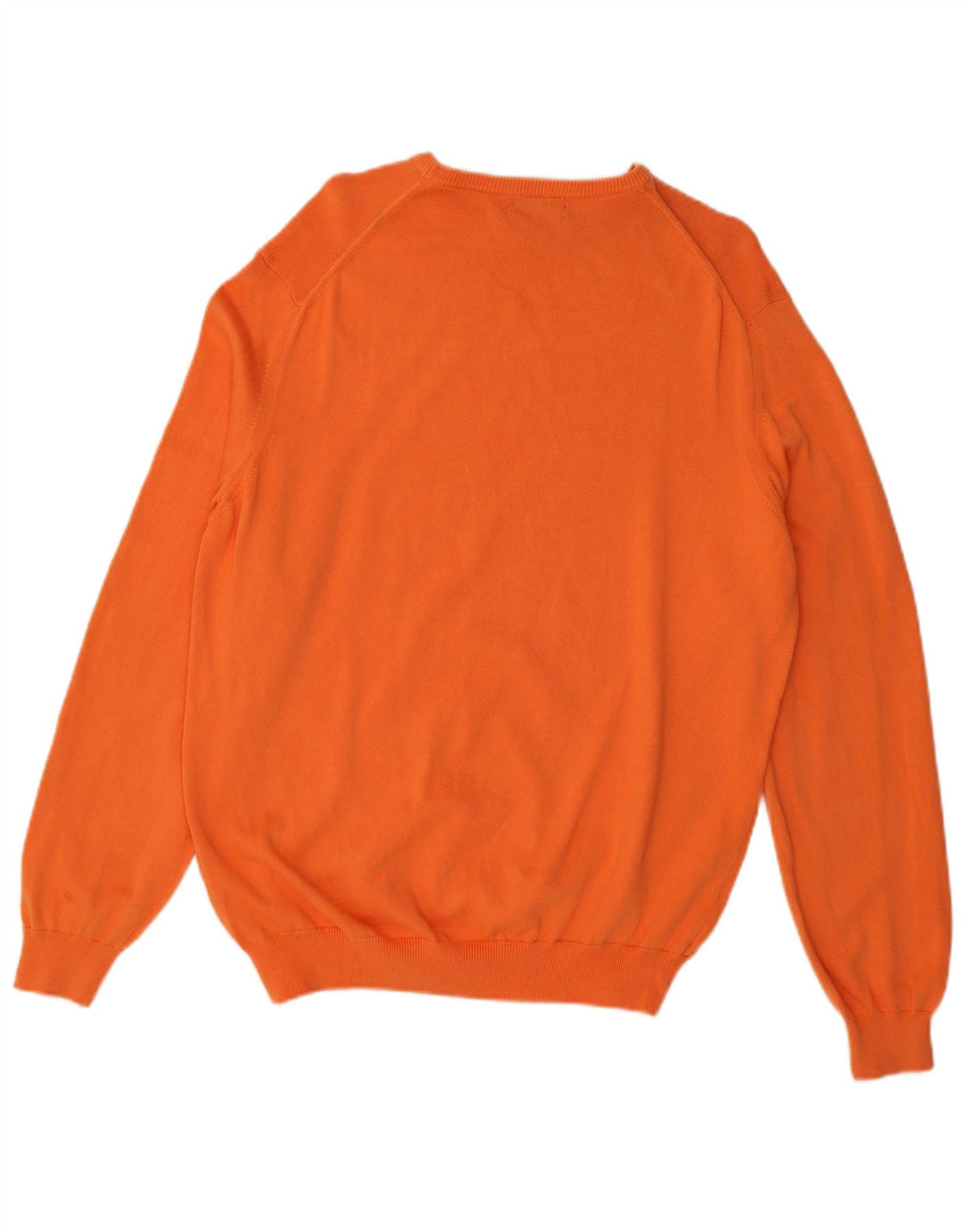 Massimo Dutti Herre Boat Neck Jumper Sweater Stor Orange Bomuld