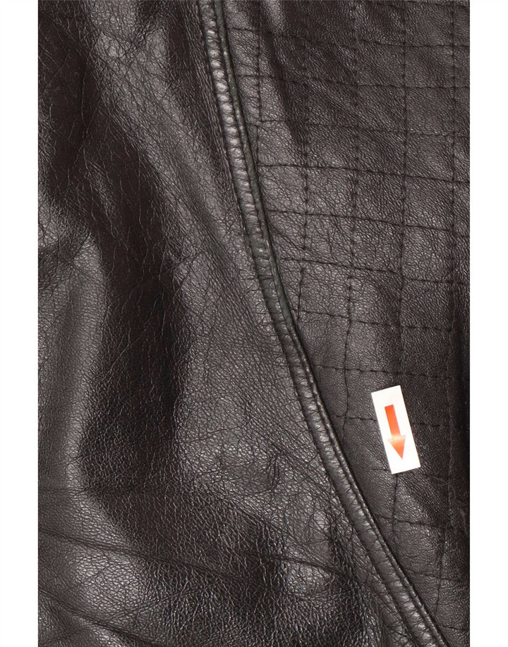 Vintage herre læderjakke IT 52 XL Sort