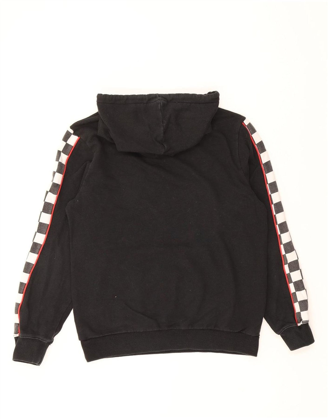 FILA Mens Graphic Hoodie Jumper Small Black Cotton Vintage Fila and Second-Hand Fila from Messina Hembry 