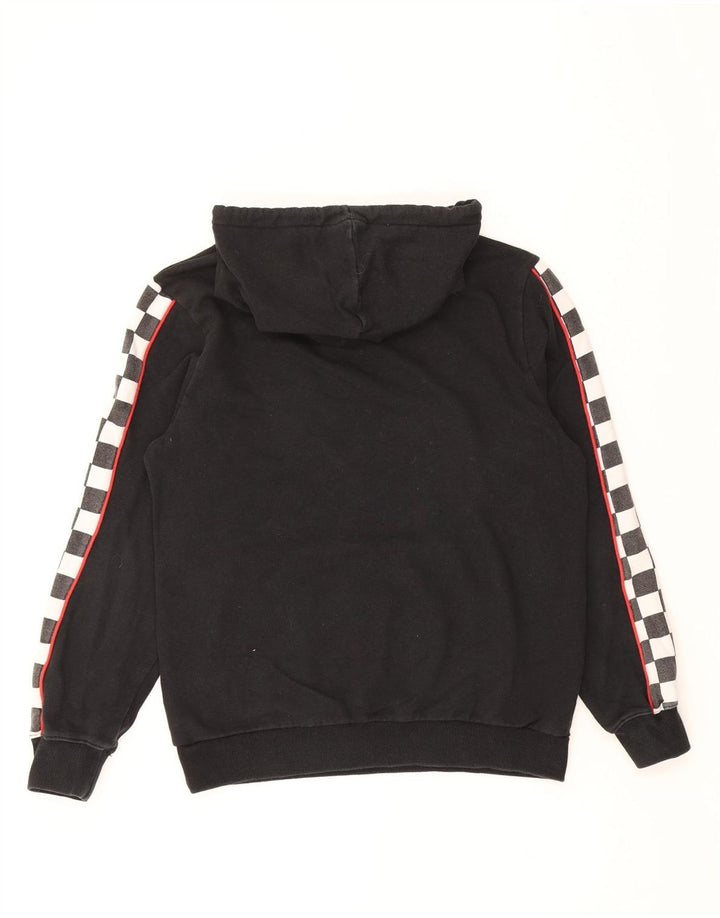 FILA Mens Graphic Hoodie Jumper Small Black Cotton Vintage Fila and Second-Hand Fila from Messina Hembry 