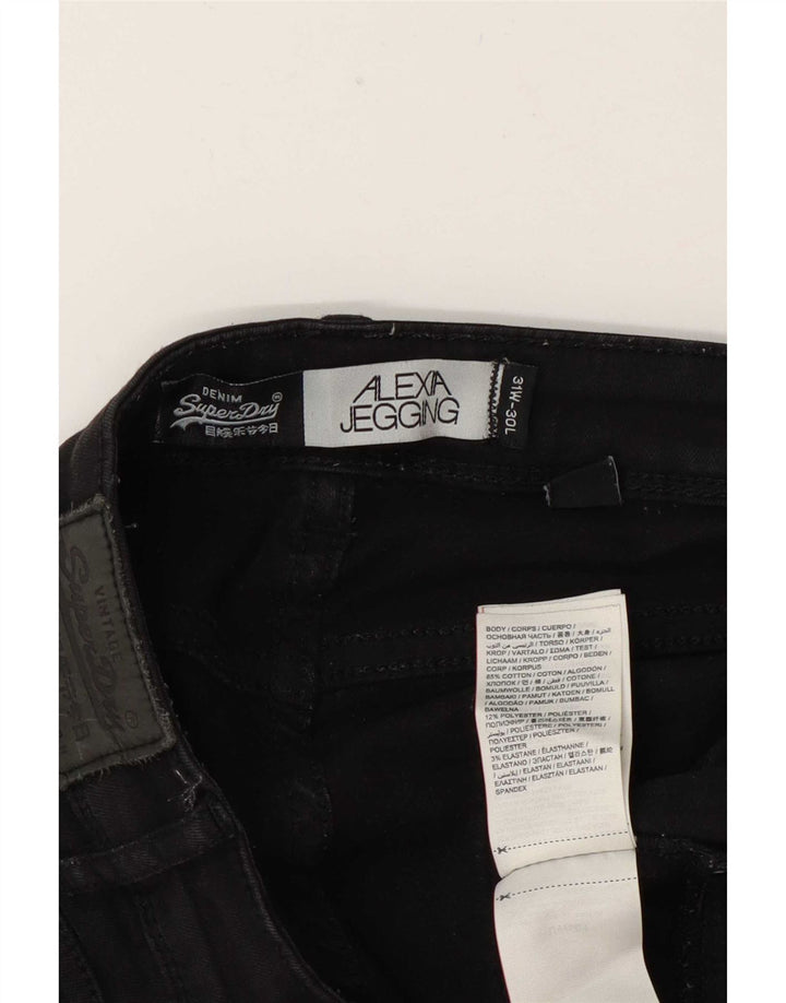 Superdry Alexia Jegging Jeans til kvinder W31 L26 sort bomuld