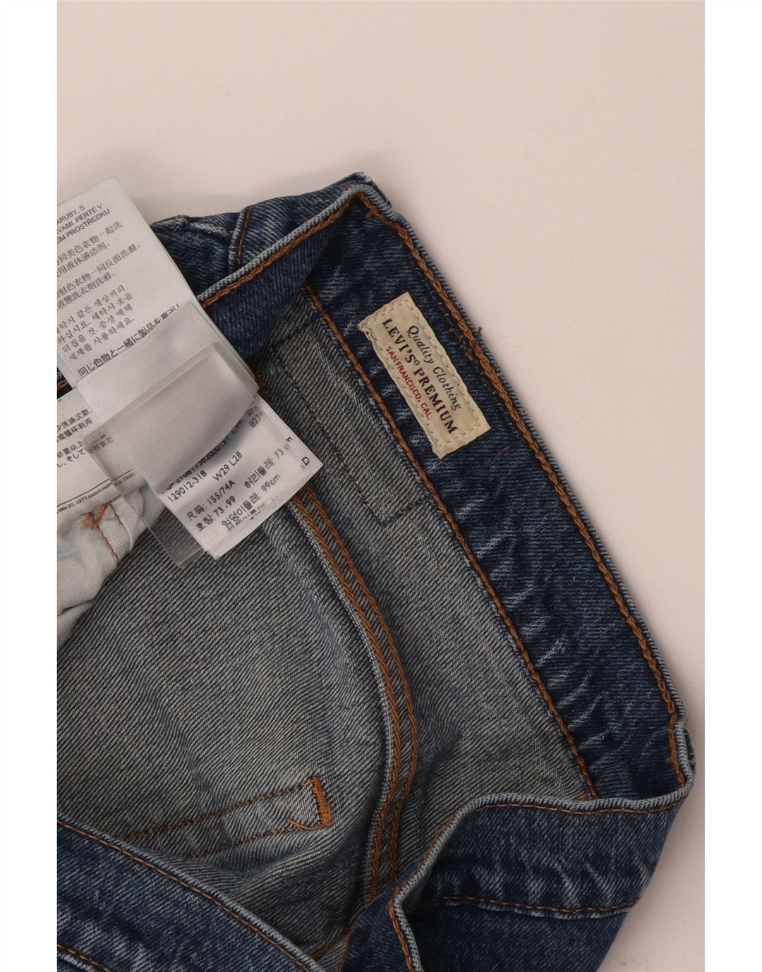 Levi's Dame 501 Straight Jeans W29 L28 Blå Bomuld