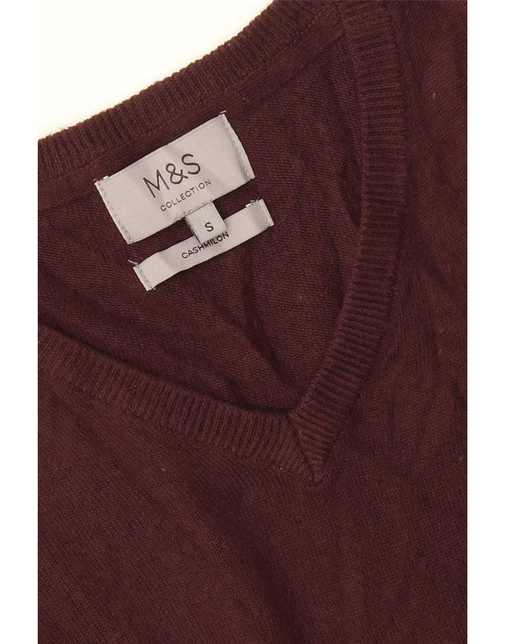 Marks & Spencer Herre V-hals sweater lille brun kashmir