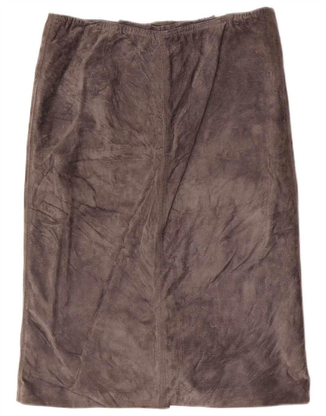 Vintage dame ruskind lige nederdel IT 46 Large W30 Grå