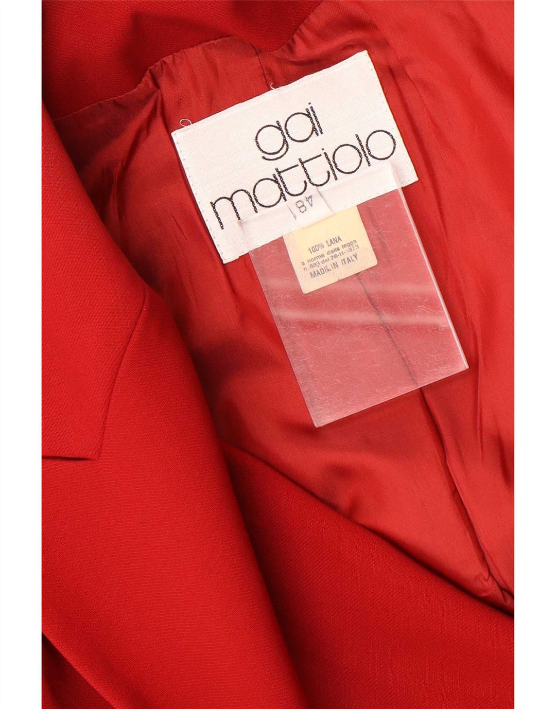 Gai Mattiolo Dame 1 Knap Blazer Jakke IT 48 XL Rød Uld