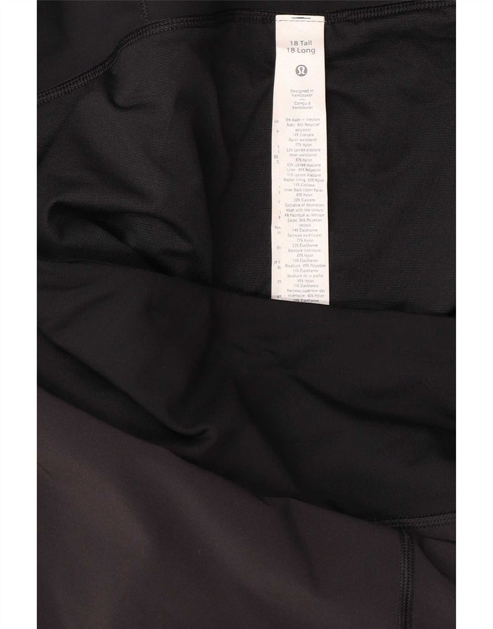 Lululemon sportsshorts til kvinder US 18 2XL sort polyester