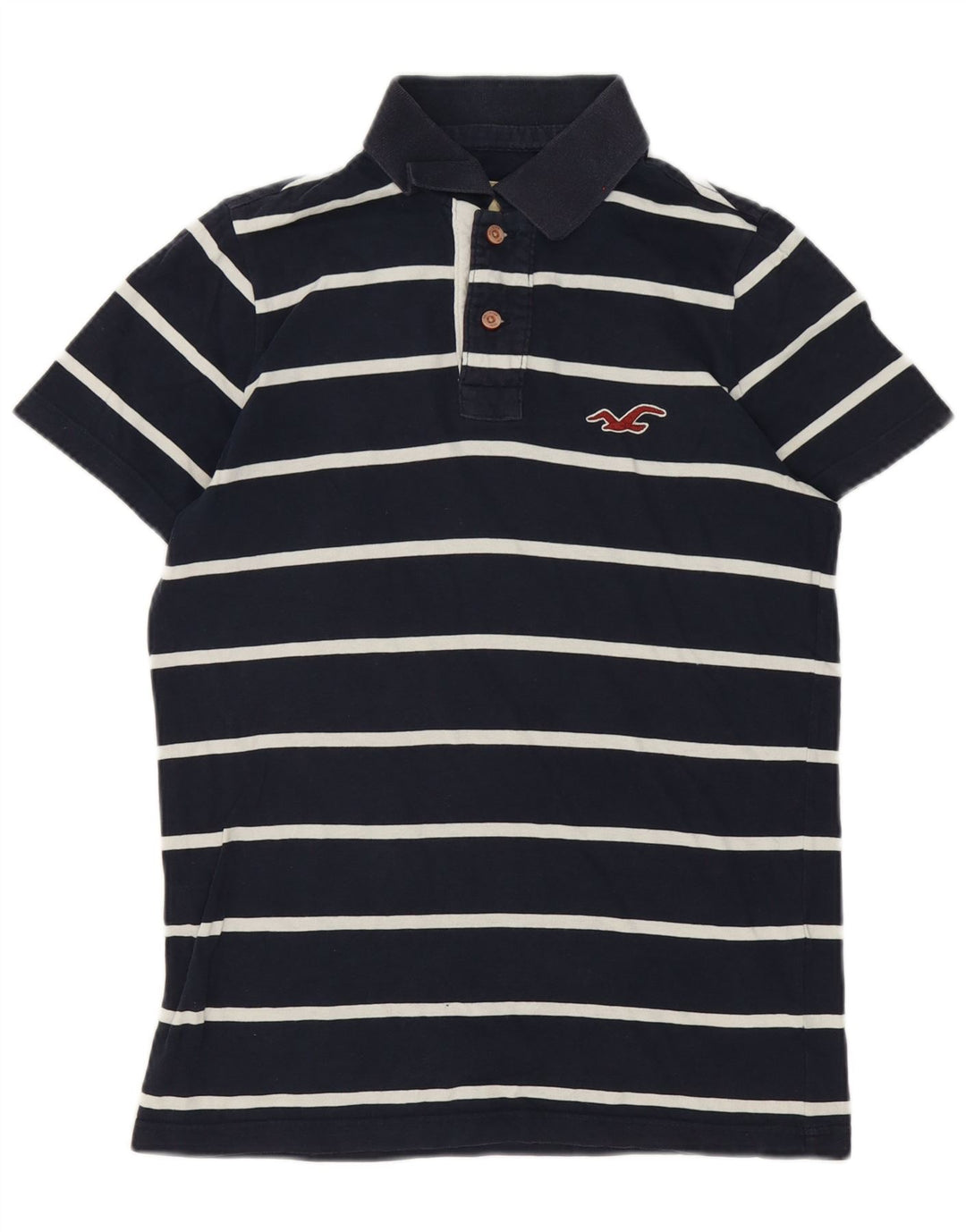 Hollister Polo skjorte til mænd, lille marineblå stribet