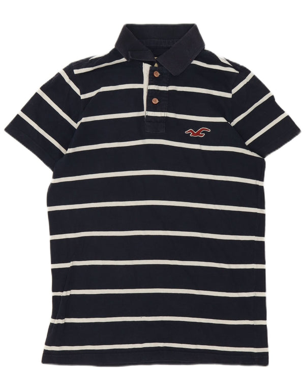 Hollister Polo skjorte til mænd, lille marineblå stribet