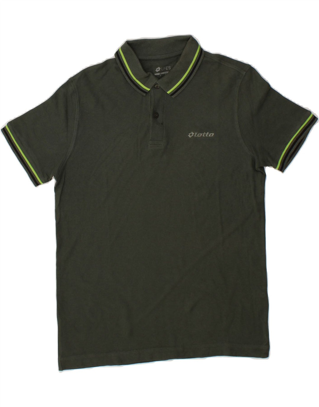 LOTTO Mens Polo Shirt Medium Green Cotton Vintage Lotto and Second-Hand Lotto from Messina Hembry 