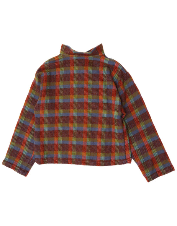 Vintage dame bomberjakke UK 14 Medium flerfarvet ternet