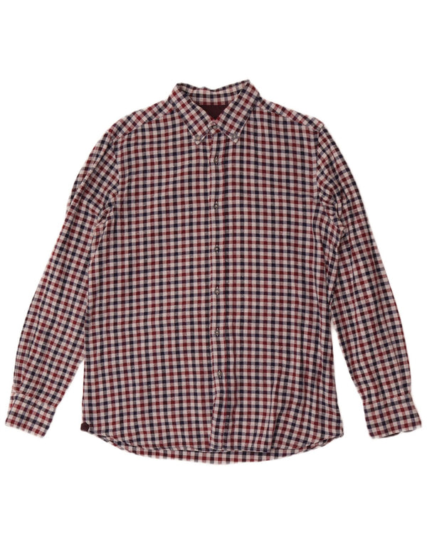Massimo Dutti Herre Flanellskjorte Stor flerfarvet Gingham