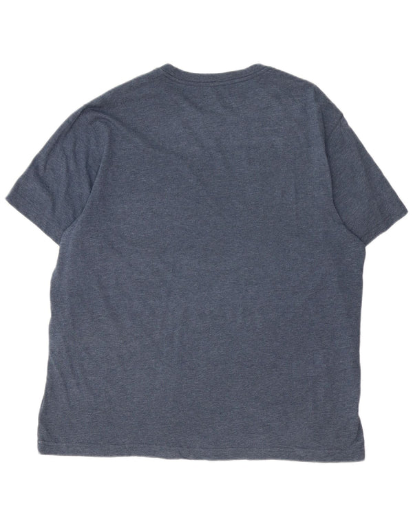 Eddie Bauer Herre grafisk T-shirt Top Stor Marineblå Flecked Bomuld