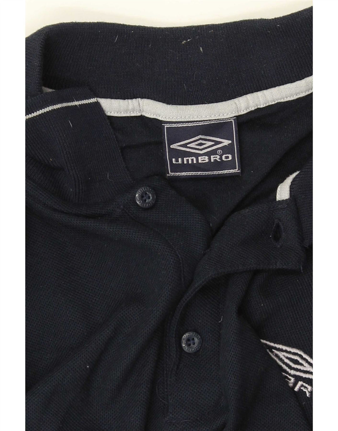 Umbro Herre Polo Shirt Large Navy Blue Polyester
