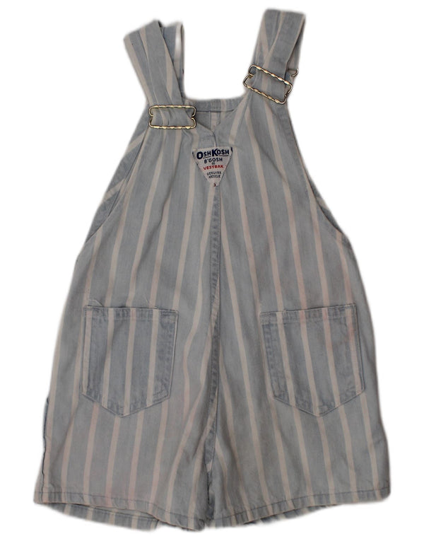 Osh Kosh Boys Dungaree denimshorts 3-4 år W22 blå stribet bomuld