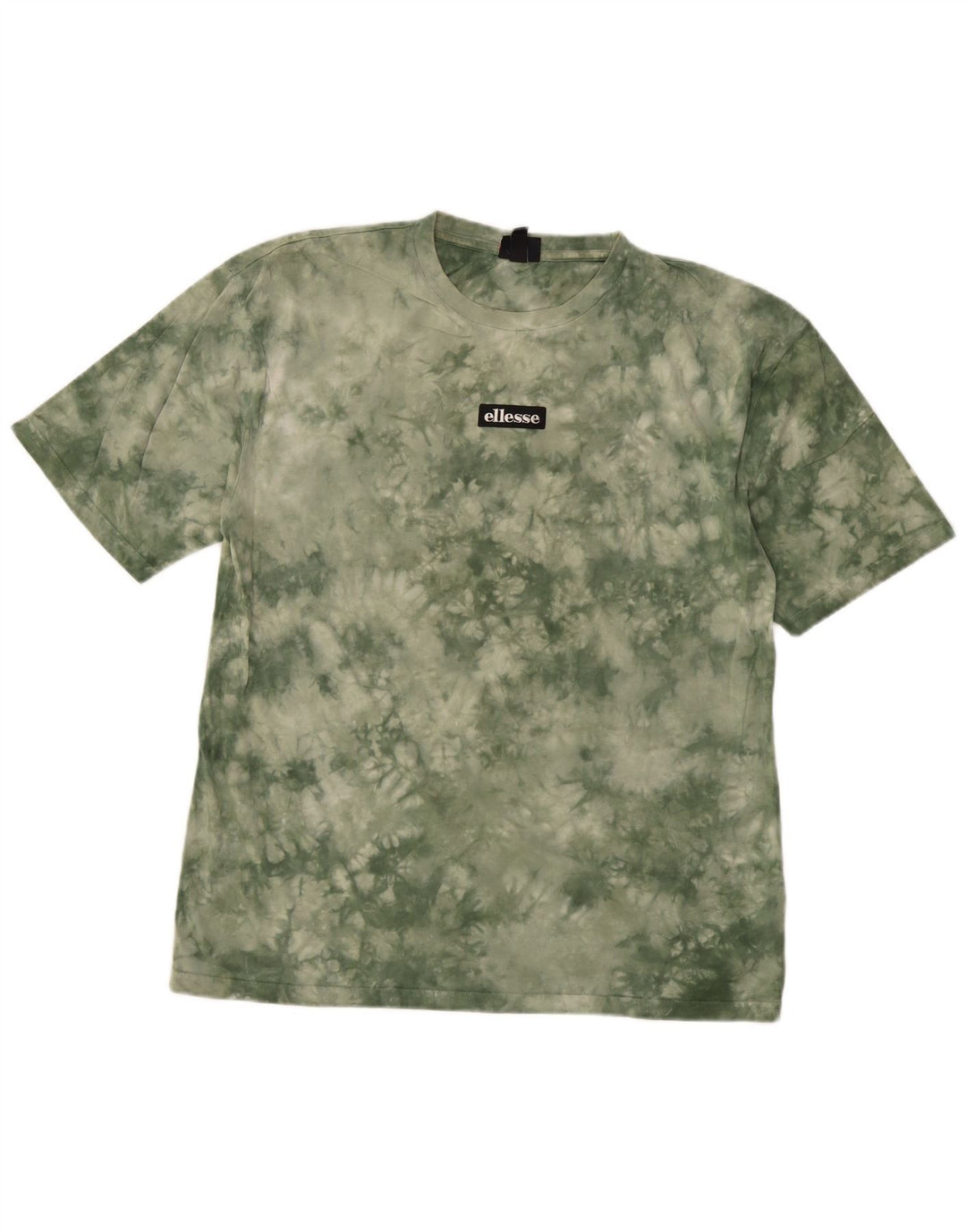 Ellesse Herre T-Shirt Top Small Khaki Tie Dye Bomuld