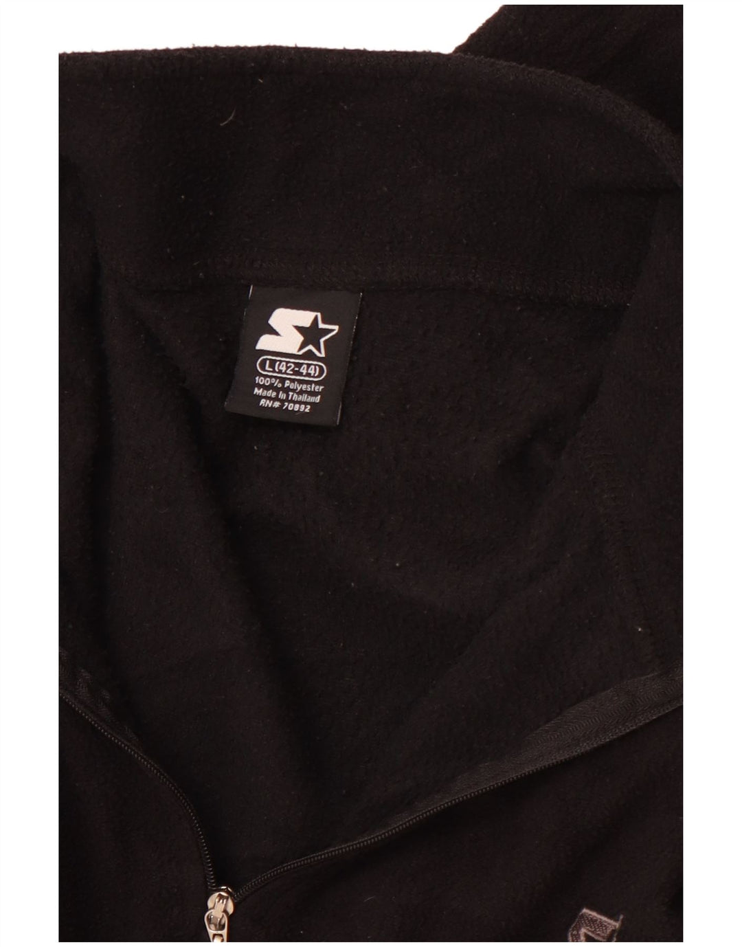 STARTER Herre lynlås hals fleece jumper stor sort polyester sport